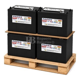 4 bater�as tijera elevadora | 6 Voltios 244A C100 Trojan Pacer P105